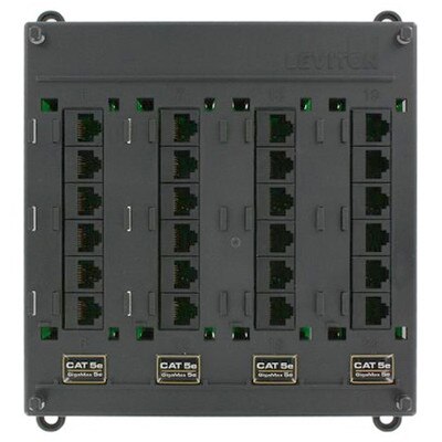 Leviton Twist & Mount Patch Panel, 24-Port, Cat5e